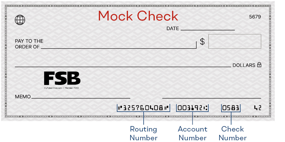 Routing Number on a Check
