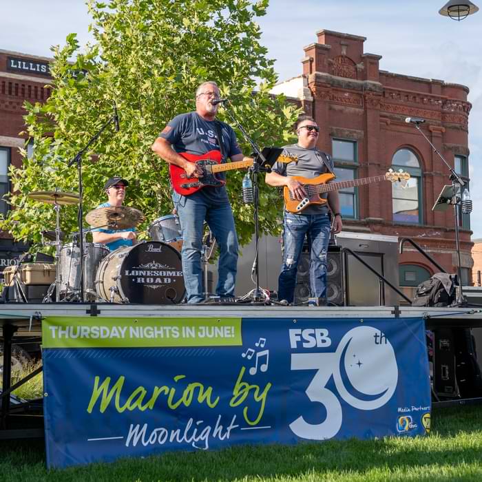 Lonesome Road performs on stage during night four of Marion by Moonlight in downtown Marion.